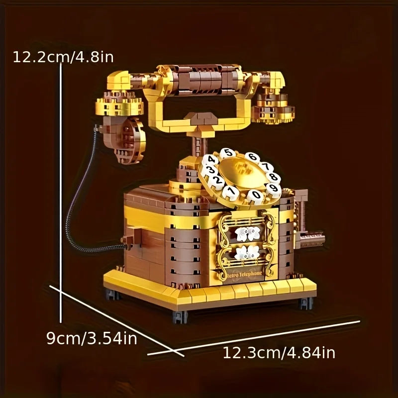 Telephone Building Block Model, Mixed Colors, High-Quality Durable ABS Material, DIY Creative Collection Building Block Set—Exce