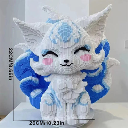 Blue Nine-Tailed Fox Building Block Set - 7125 Pieces | Very Suitable for Adults and Youth. | Ideal Gifts for Christmas, Halloween.