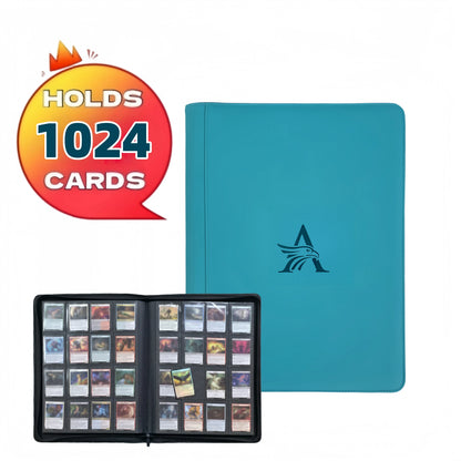 16 Pocket Card Binder - Premium Trading Card Binder Holds 1024 Cards, Ultimate protection for  TCG & sports cards. Collector's d