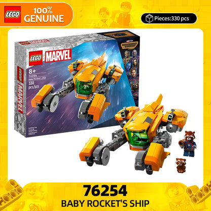 Lego bricks Marvel series 76254 Little Rocket Raccoon's spaceship puzzle building block toy Valentine's Day gift