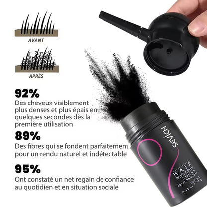 SEVICH Hair Building Fiber Set - Spray Head Design, Precise Coverage, 3 Sec Quick Thickening for Sparse Areas & Styling
