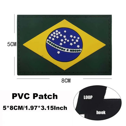 Russia,Poland,Germany,Italy,Spain,France Flags Emblem Military Backpack Badge,3D PVC Rubber Applique Tactical Patches with Hook