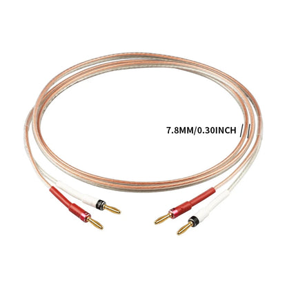 YYTCG Hifi Speaker Cable with Banana Plug for Home Theater Amplifier Surround Sound System Gold plated Banana Audio Cable