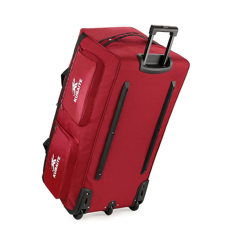 KLQDZMS 36"40 Inch  Rolling Suitcase Oversized Capacity Trolley Bag Combination Box Cart Style Travel Bag Oxford Cloth Luggage
