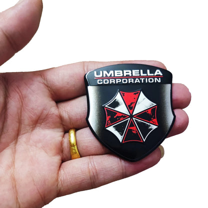 3D Aluminum Car Umbrella Corporation Badge Motorcycle Car Fuel Tank Cover Body Scratch Sticker Waterproof Decorative Decal