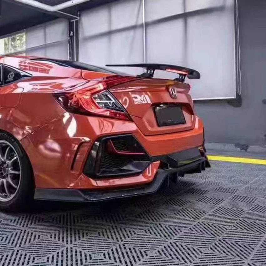 Universal Intelligent Electric Lift Spoiler Led Light Trunk Wing Lip ABS Carbon Fiber Car Modification For Hatchback & Sedan