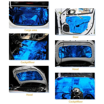 Automotive Thermal and Acoustic Insulation Foam Aluminum Foil Self-Adhesive Thermal and Acoustic Insulation Pads Automotive Hood