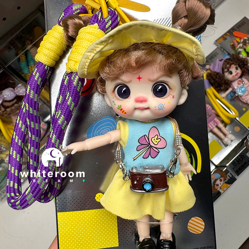 bjd doll Dolls for girls Labbu doll pocket mini blyth girl Doll Barbi cry Baby Rainbow Ball jointed doll Mobile phone Decoration