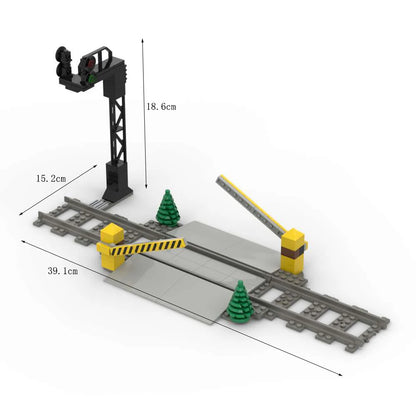 MOC Train Carriage Model, Rail Transport Vehicle, Coal Transport Vehicle, Rail Lift Pole Indicator Light, Train Accessories