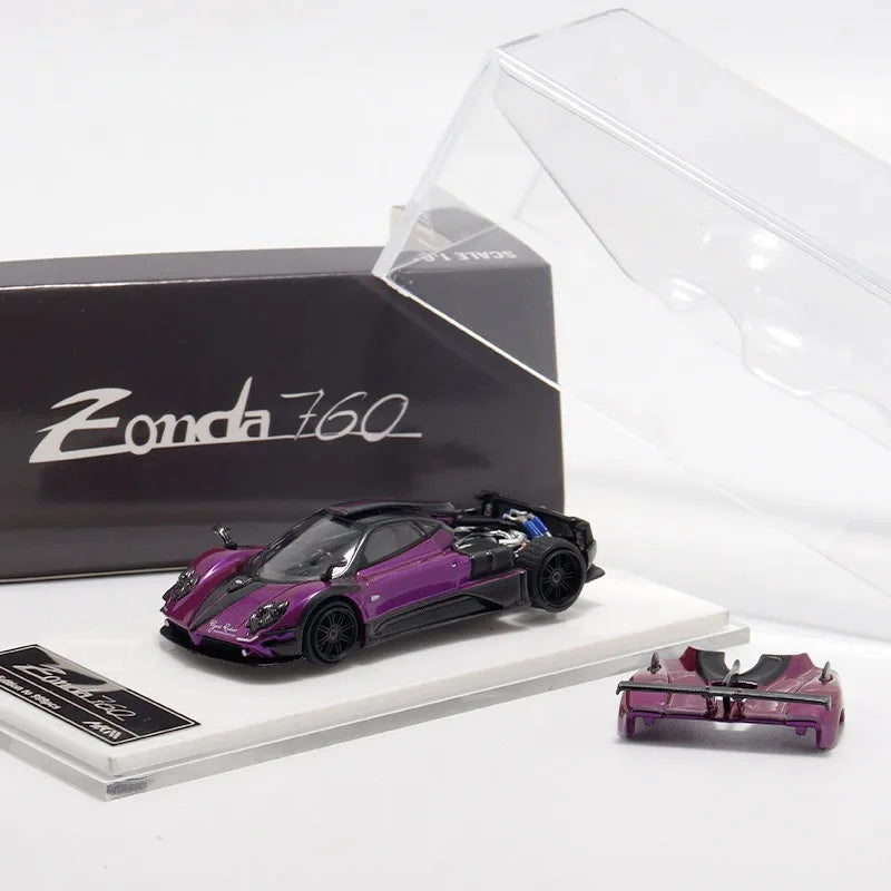 HKM1:64 Pagani Zonda 760 die cast alloy open top car model is a favorite gift for boys, a collectible souvenir desktop ornament.