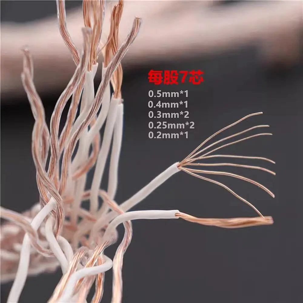  HiFi Speaker Cable 12TC Audiophile Grade Pure Copper Audio Wire For Home Theater Amplifier Speaker