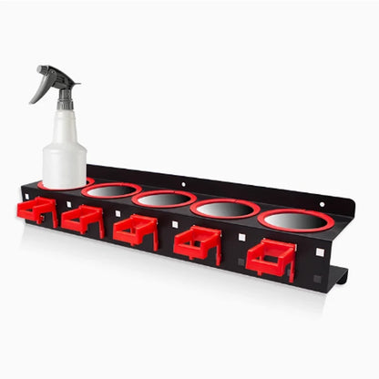 Wall-Mounted Spray Bottle Storage Rack Multi-Function Storage Rack with Hook Accessories Suitable for Car Repair and Beauty