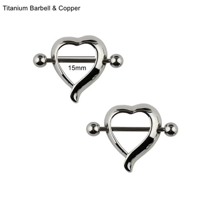 2Pcs 14G 16G Titanium Nipple Barbell For Women Men Gothic Punk Skull Alien Vampire Teeth Nipple Rings Body Meme Piercing Jewelry