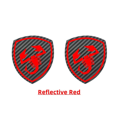 2Pcs Car Center Pillar Decorative Sticker For Fiat 500 500E 500X 500L Abarth 695 Panda Reflective Auto Sport Decor Decal Tuning