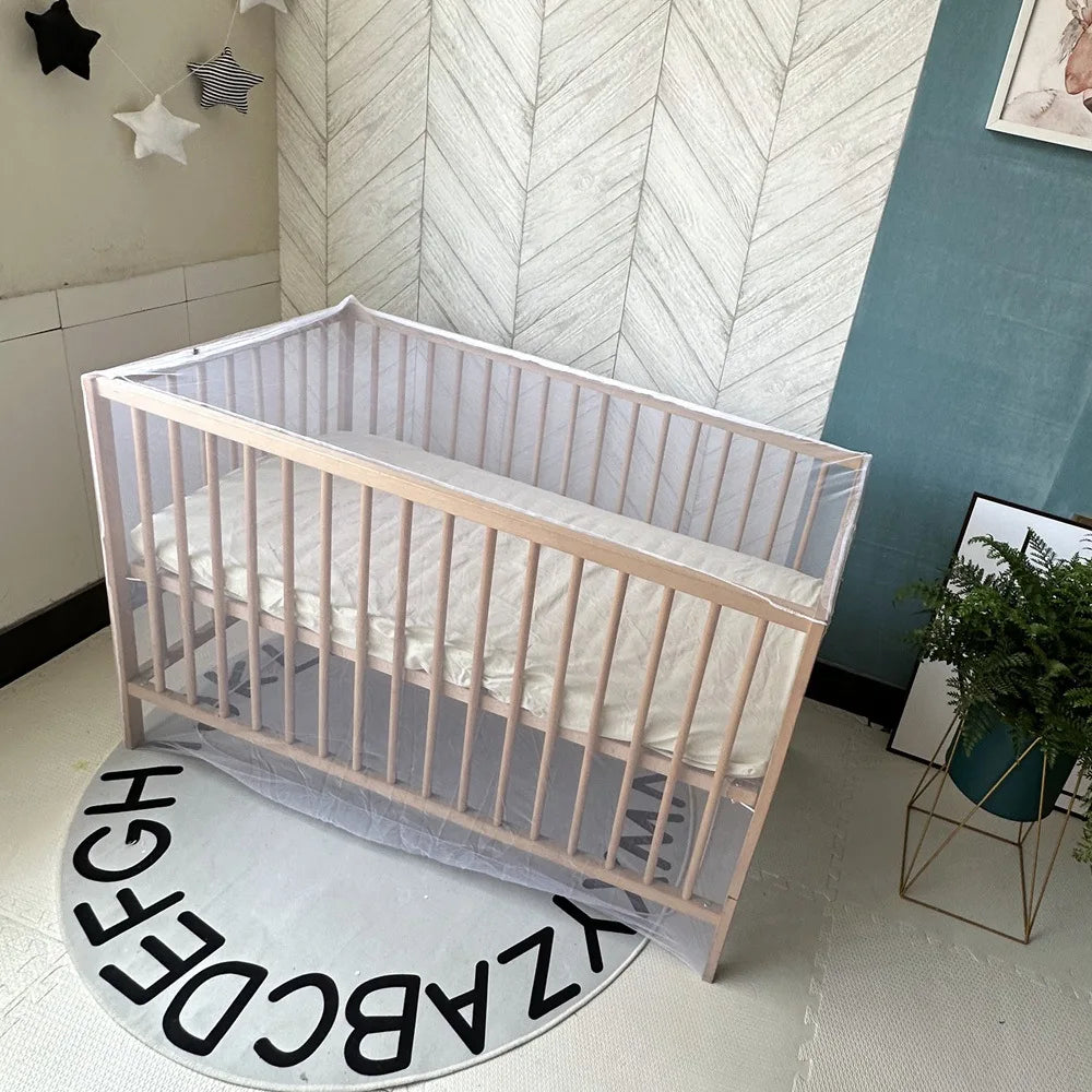 Mosquito Net Baby Bed Anti-Mosquito Large Mosquito Net Cover For Baby Crib Insect Net Encrypted Mesh Living Room With Zipper.