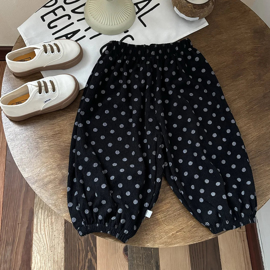 2026 Kids Girls Boys Corduroy Pants Spring Loose Harem Pants 1-8Y Korean Style Children's Clothes Autumn Casual Trousers Clothes