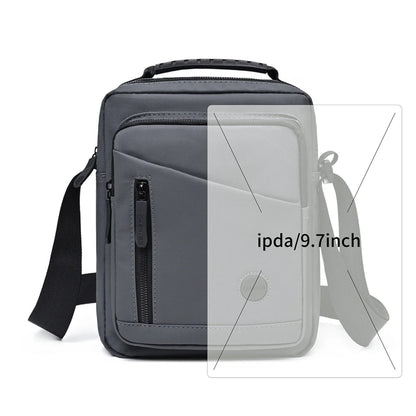 Messenger Bag for Men Oxford Cloth Compact Multi Layer Pocket Business Casual Travel Everyday Crossbody Shoulder Bag