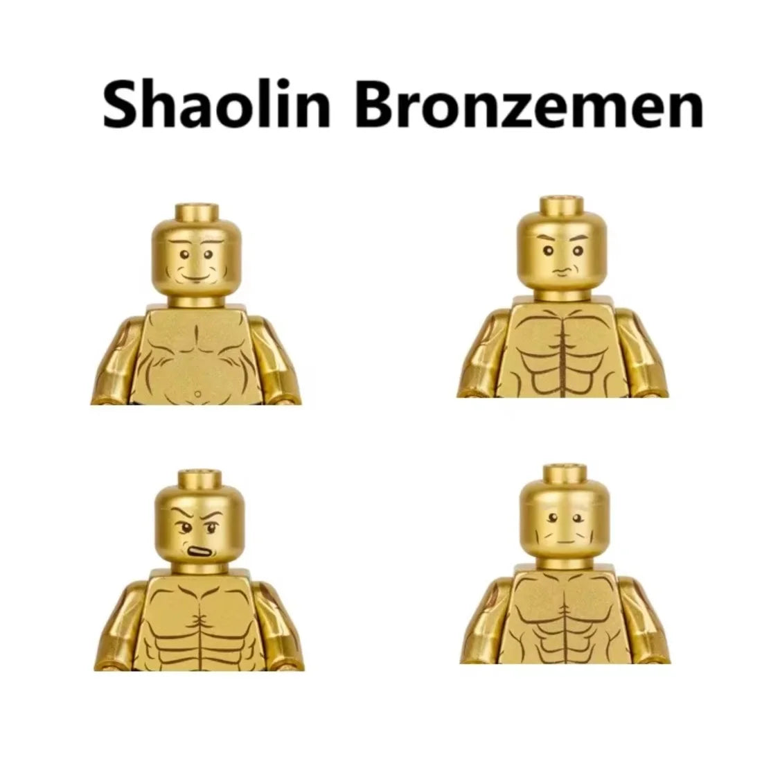 Electroplate Plating Chrome Mr Gold Building Blocks Golden Mini Action Figure Toys