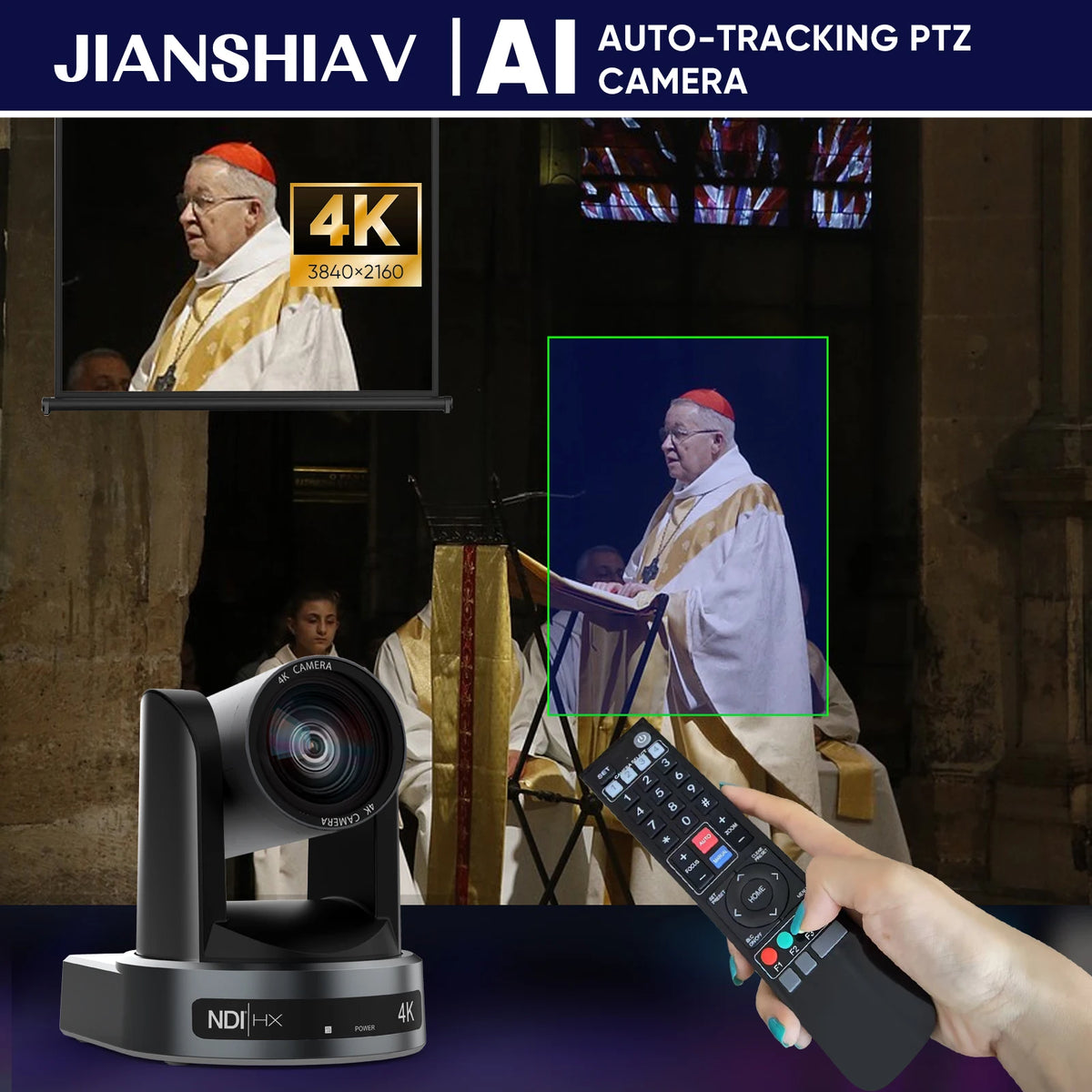 4K NDI 1pc-10pcs PTZ Camera SDI HDMI POE USB 20 Zoom Video Conference Camera for Church Business Meeting 1PC Controller Keyboard