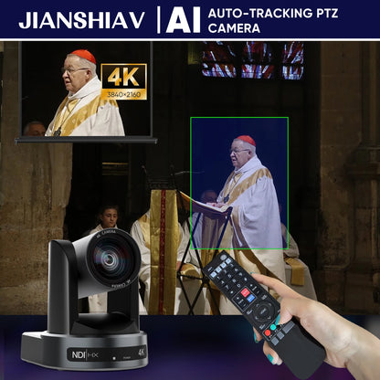 4K NDI 1pc-10pcs PTZ Camera SDI HDMI POE USB 20 Zoom Video Conference Camera for Church Business Meeting 1PC Controller Keyboard