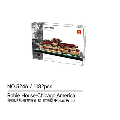 WANGE City Architecture Sydney Opera Santorini Building Blocks Chamartin Stadium Mosque Assembled Model Collection Toys For Gift