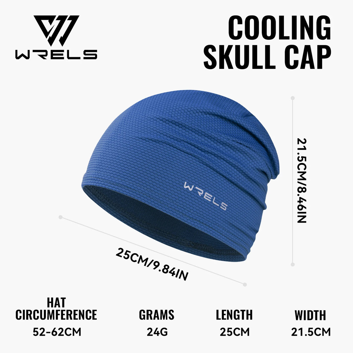 WRELS Skull Cap Helmet Liner Cooling 3D Mesh Breathable Quick Dry Sweat Wicking Cycling Hat UPF 50+ Sunscreen 24g Running Beanie