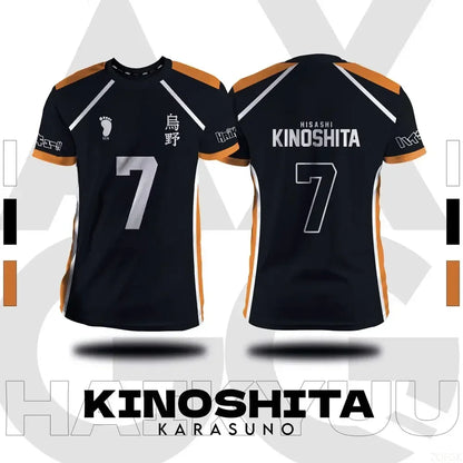 Haikyuu Fukurodani Hinata Cartoon Anime Cosplay Men Jersey Summer Short Sleeve Children Tee Top 2025 New Fashion