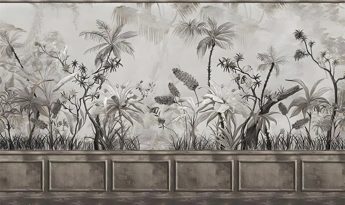 Custom Nordic Southeast Asian American Landscape Wallpaper Guest Restaurant Bedroom Background Jungle Tropical Plant Wall Paper
