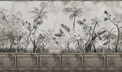 Custom Nordic Southeast Asian American Landscape Wallpaper Guest Restaurant Bedroom Background Jungle Tropical Plant Wall Paper
