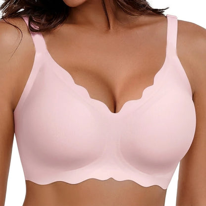 Seamless Wireless Supportive Bra Push Up Comfort Soft No Underwire Full Coverage T-Shirt Bra Plus Size Bralette for Women
