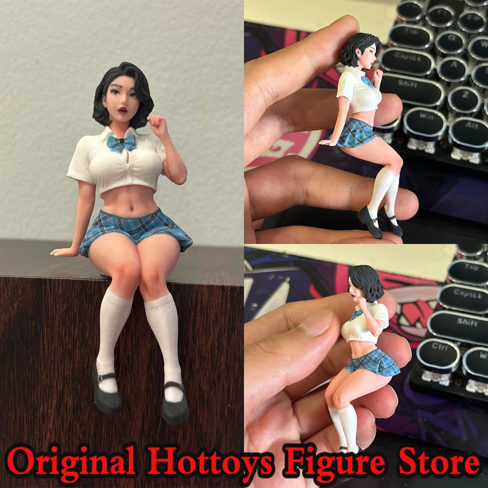 1/64-1/16 Scale Female Soldier Short Hair Uniform Girl Mini Realistic Sculpture Full Set About 2.3-9.1cm Action Figure Doll