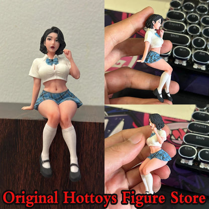 1/64-1/16 Scale Female Soldier Short Hair Uniform Girl Mini Realistic Sculpture Full Set About 2.3-9.1cm Action Figure Doll