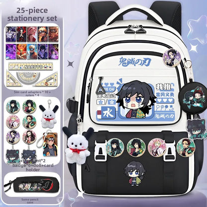 Demon Slayer large capacity cartoon elementary school backpack for boys and girls itabag Nezuko collaboration