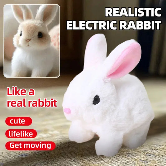 Electric Bunny Doll Plush Simulation Cute Rabbit Interactive Toys Walking Dolls Children's Accompany Birthday Gift