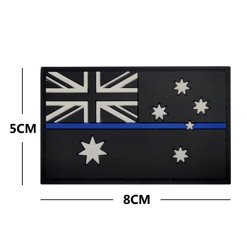 Australia Flg Australia Flag PVC Embroidery Armband Velcro Morale Badge Backpack Patch Stick on clothes backpacks