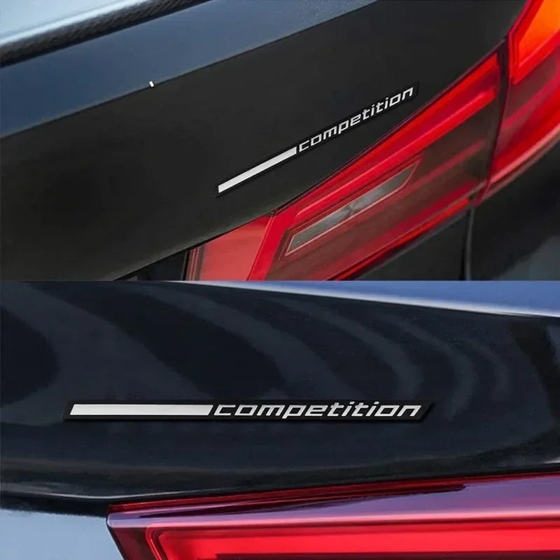 3D ABS Black Competition Logo Rear Boot Trunk Emblem Badge Sticker Decals For BMW M1 M3 M4 M5 M6 X1M X3M X4M X5M X6M