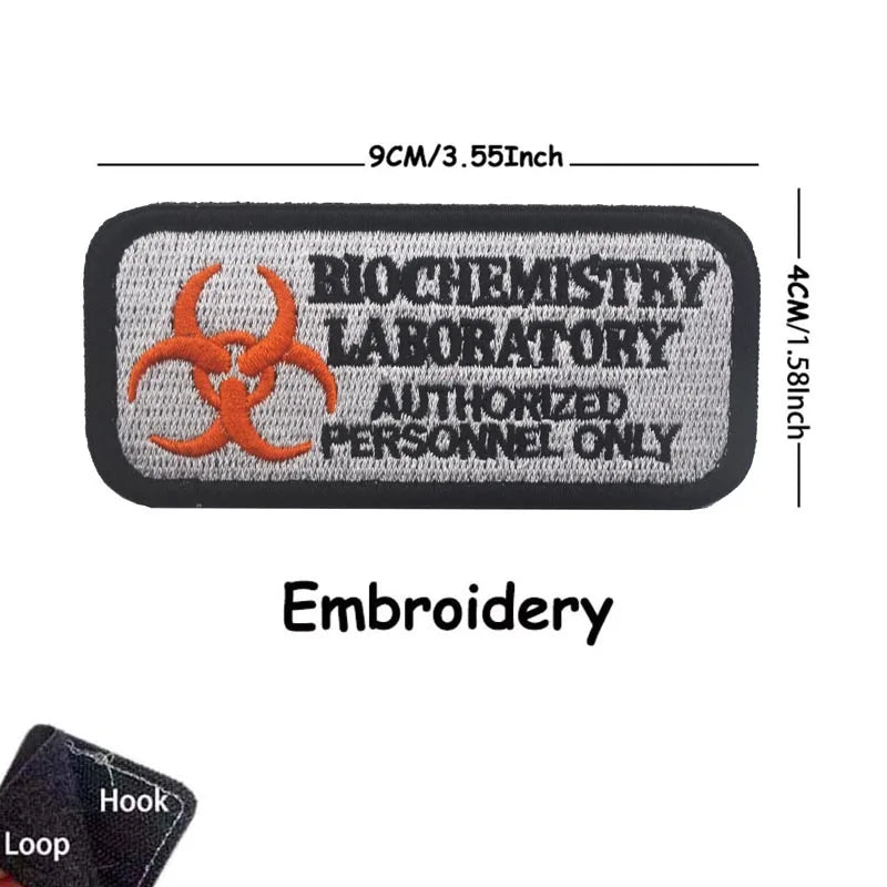1PC,2PCS/ Umbrella Corporation PVC Rubber Morale Emblem,Biohazard Insignia Applique Embroidered patches,Tactical Backpack Badges