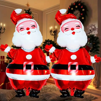 2 Pieces 119cm Giant Santa Claus Balloons Large Inflatable Foil Balloons For Christmas Party Decoration Supplies Balloons