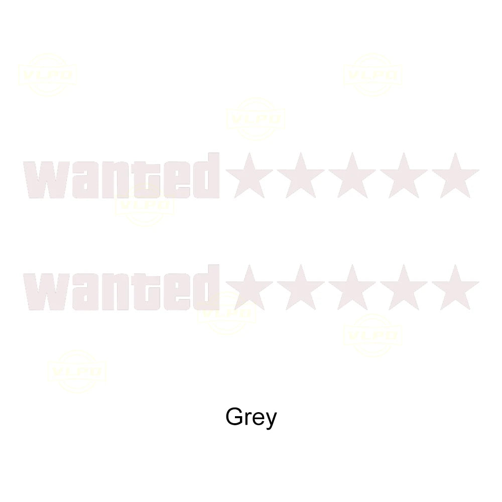 2pcs Motorcycle Glow Stickers Wanted 5 Stars Waterproof Decal for Motorbike Front Fairing Tail Box Side Boxes Decor Accessories