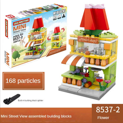 Mini House Building Blocks City Store Street View Snack Street Figures Children's Toys Boys and Girls Gifts Compatible With Lego