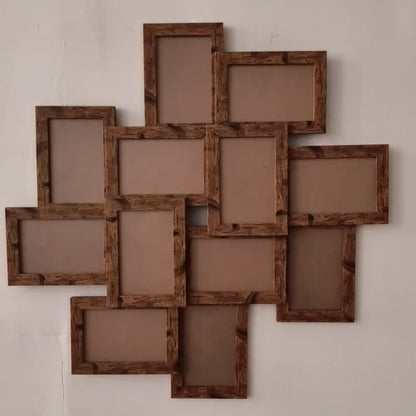 12pcs/set 4x6 Inch Collage Picture Frame Wall Decor Set Home Living Room Wall Hanging Photo Frames Multi-Photo Display