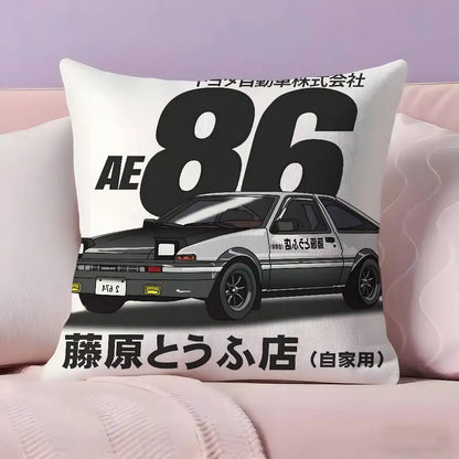 Classic retro car AE86 Pillow Case Pillowcase Ultra Soft Skin Friendly Fabric Cloud Like Comfort & Concealed Zipper
