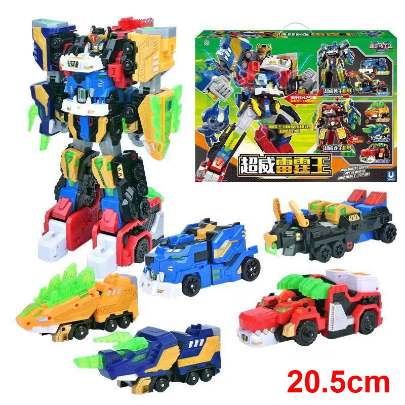 MiniForce 6 in 1 V Rangers VOLT LEGEND KING V Transformation Robot Bot Model Mini Force Deformation Combiner Action Figure Toys