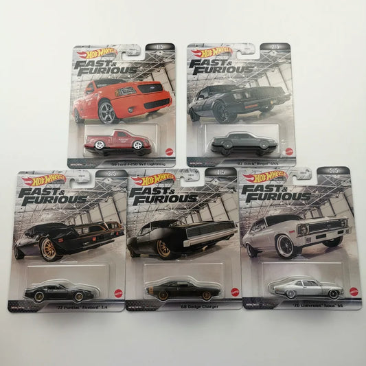 Hot Wheels Fast and Furious Cars FORD F-150 SVT LIGHTNING/ PONTIAC FIREBIRD /BUICK REGAL GNX 1/64 Collector Die-cast Model DMC55