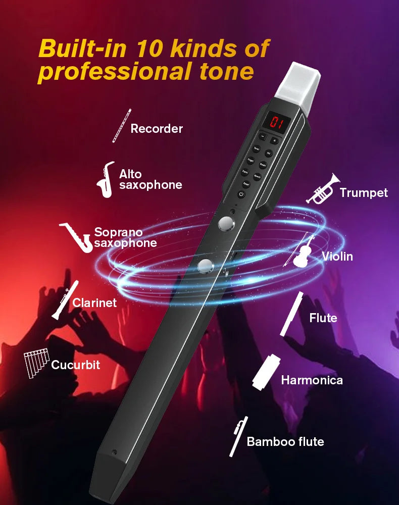 upgrade Mini Digital Electronic Wind Saxophone Instrument Blowpipe Sax Flute Clarinet Trumpet Recorder
