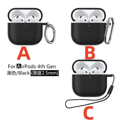 New For Airpods 4 Case Silicone Earphone Case with Active Noise Cancellation Shockproof Protective Case for Apple Airpods 4 2024