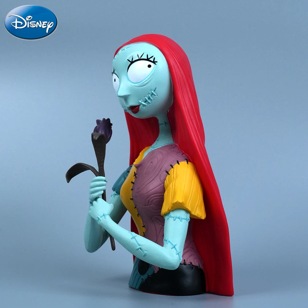 Disney The Nightmare Before Christmas Jack Sally Piggy Bank Collectible Figure Money Box Desktop Ornament Home Decor Gift