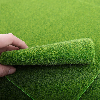 15/30/50cm Quadrate Fairy Garden Grass Mat Green Artificial Lawn Turf Carpet Fake Sod Garden Moss For Dollhouse Decal Toy House