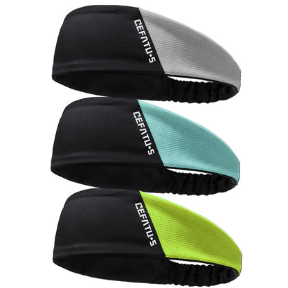3pcs Color Blocked Sports Headband, Suitable for Both Men and Women, Yoga Headband, High Elasticity Headband, Sweat Absorbing