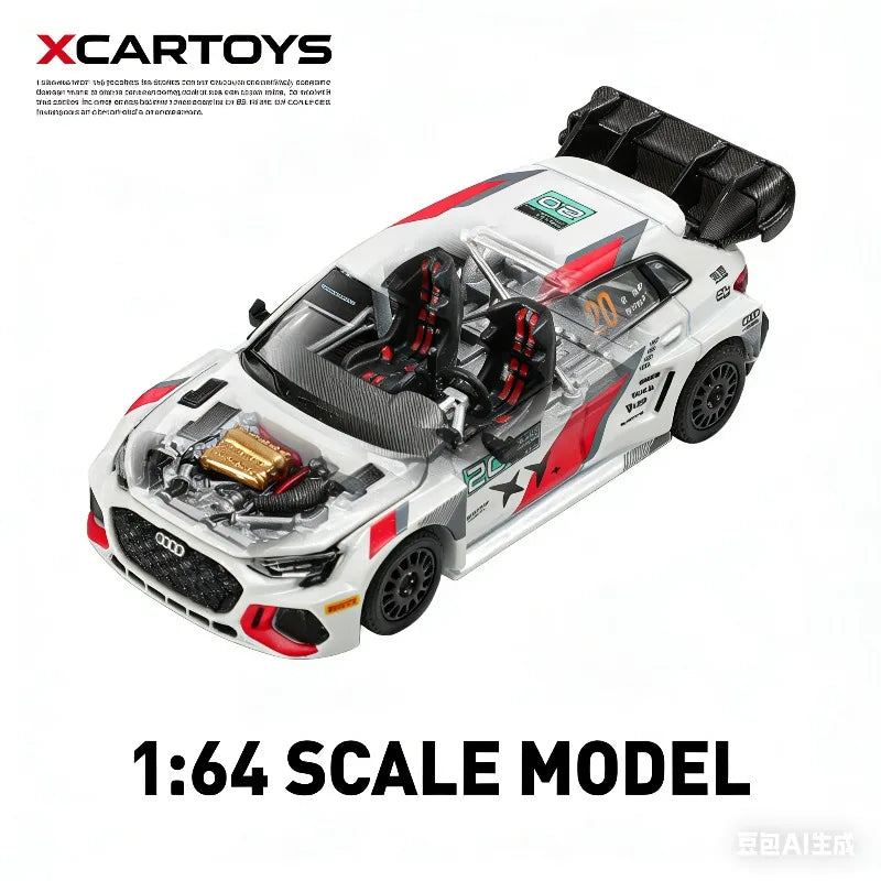 XCARTOYS 1/64 Speed Racer 3 Audi A3 Rally Racing Car Simulation Alloy Model, Boys' Toy, Adult Collection Decoration Item.